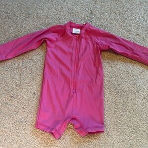 Hanna Andersson 18-24 months pink rash guard swimsuit